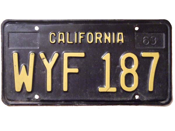 1969 Tribute Black California YOUR TEXT Customized Aluminum Vanity License Plate 